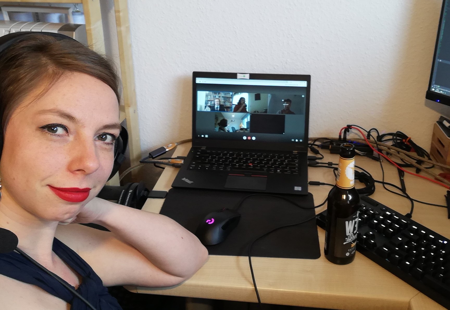 Sophie in home office